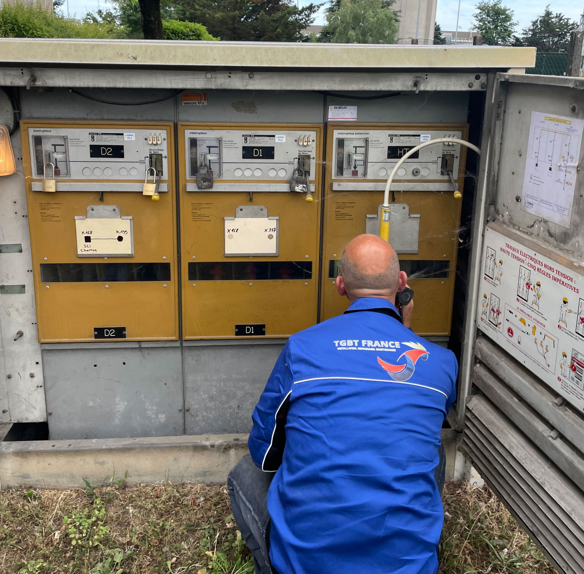 Installation cellule haute tension